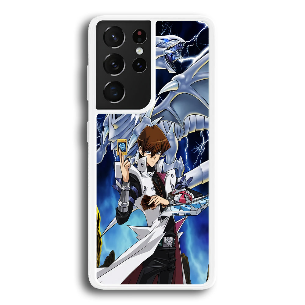 Yu Gi Oh Seto kaiba With Blue Eyes White Dragon Samsung Galaxy S21 Ultra Case