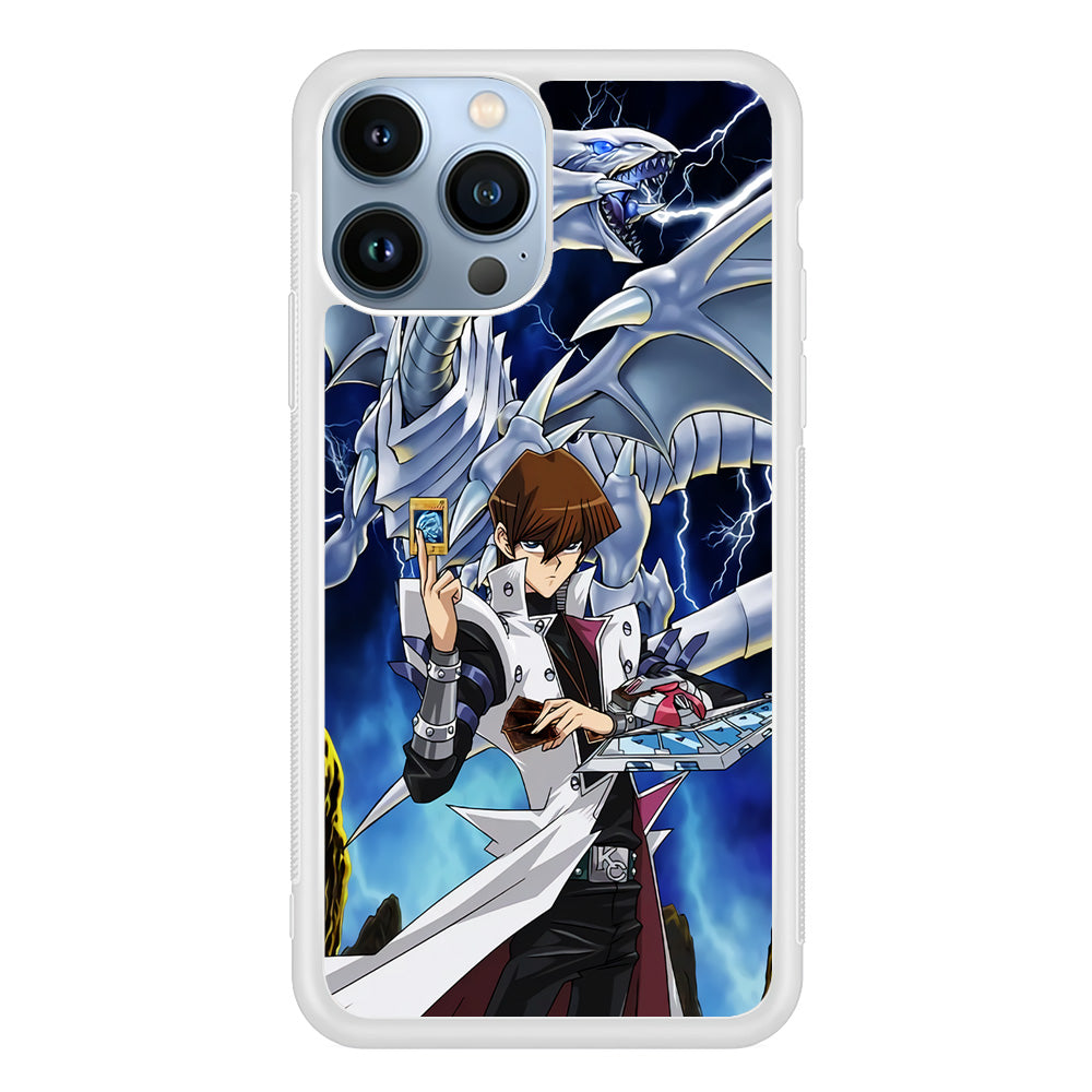 Yu Gi Oh Seto kaiba With Blue Eyes White Dragon iPhone 14 Pro Case