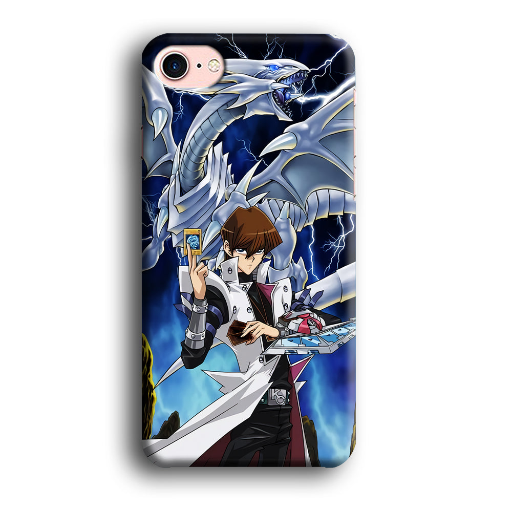 Yu Gi Oh Seto kaiba With Blue Eyes White Dragon iPhone 8 Case