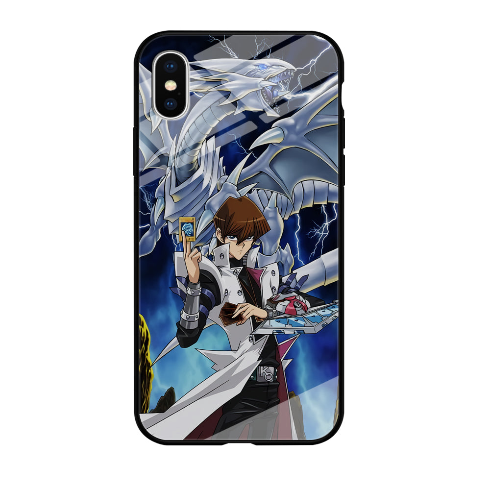 Yu Gi Oh Seto kaiba With Blue Eyes White Dragon iPhone X Case