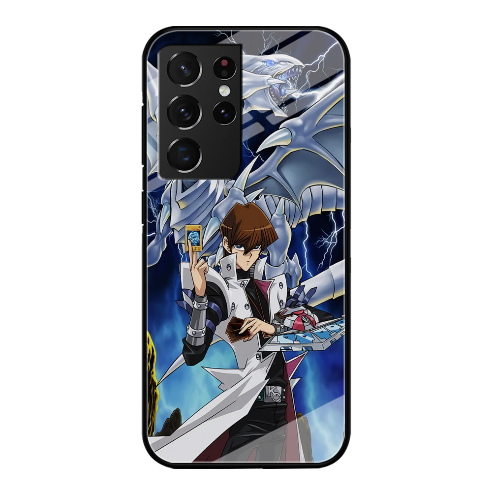 Yu Gi Oh Seto kaiba With Blue Eyes White Dragon Samsung Galaxy S21 Ultra Case