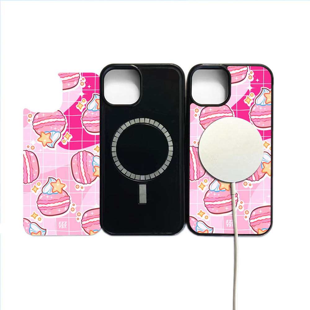 Yummy Snacks Sweet Pink Macaron Magsafe iPhone Case