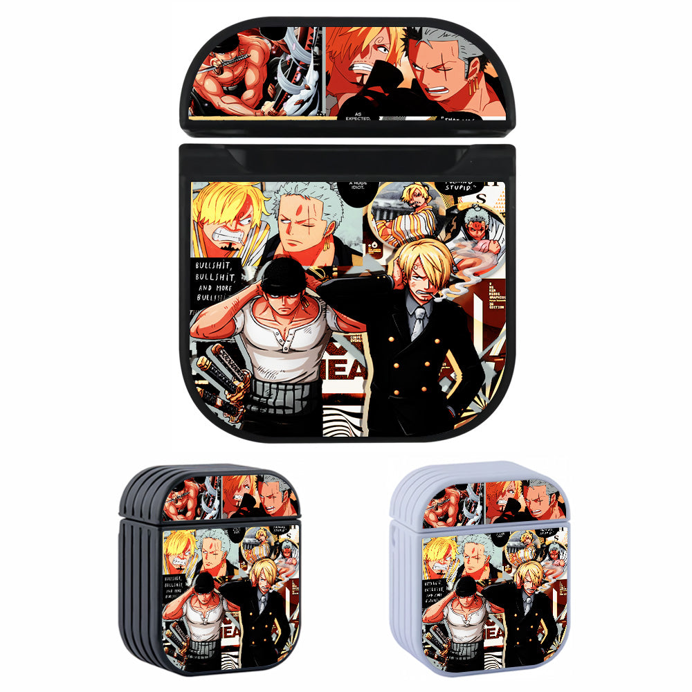 Zoro Sanji One Piece Comic Hard Plastic Case Cover For Apple Airpods