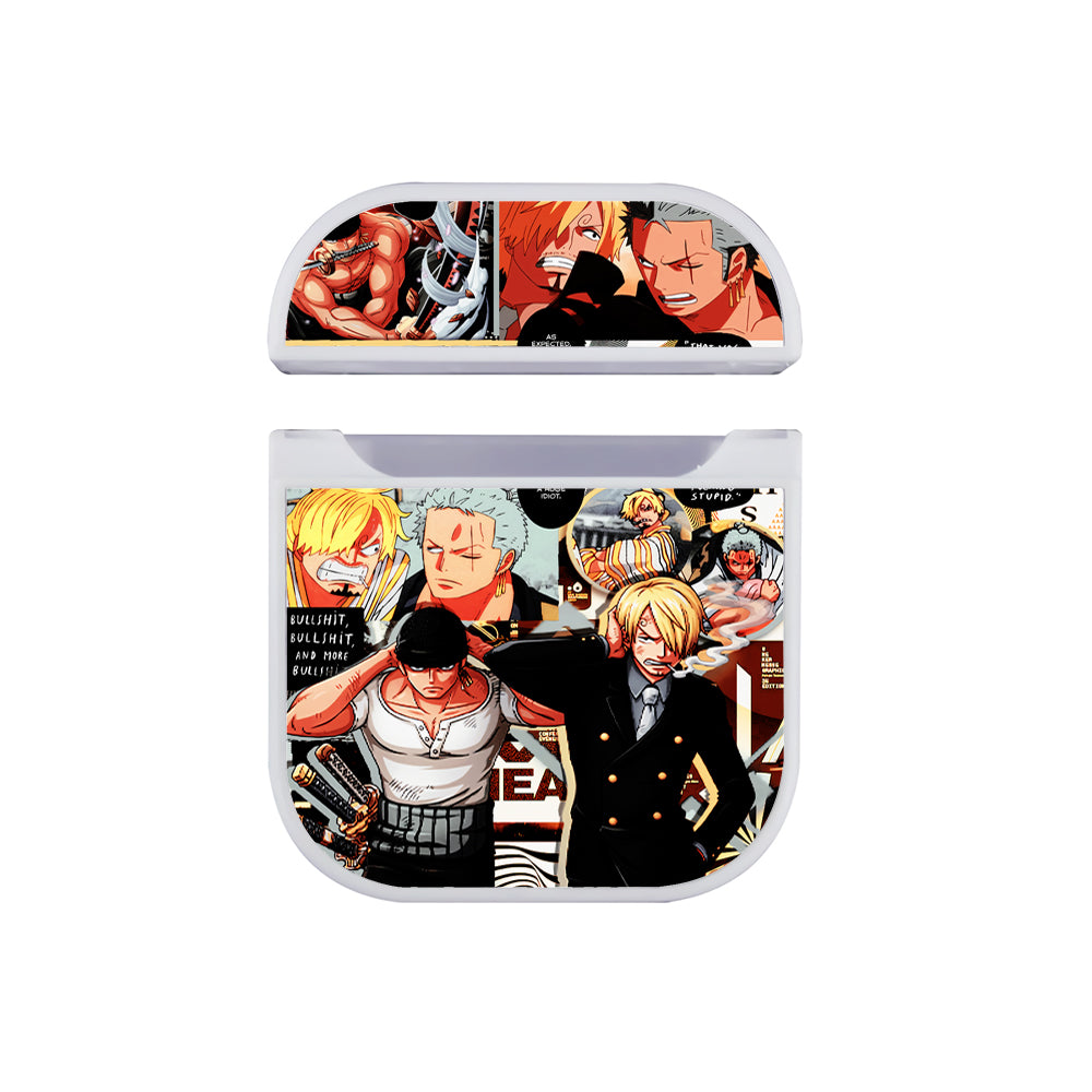 Zoro Sanji One Piece Comic Hard Plastic Case Cover For Apple Airpods