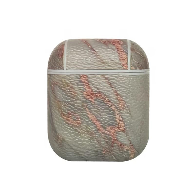 Marble And Light Line PU Leather Protective Case Cover For Apple Airpods