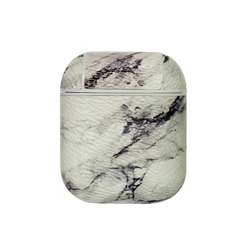 Marble And Light Line PU Leather Protective Case Cover For Apple Airpods