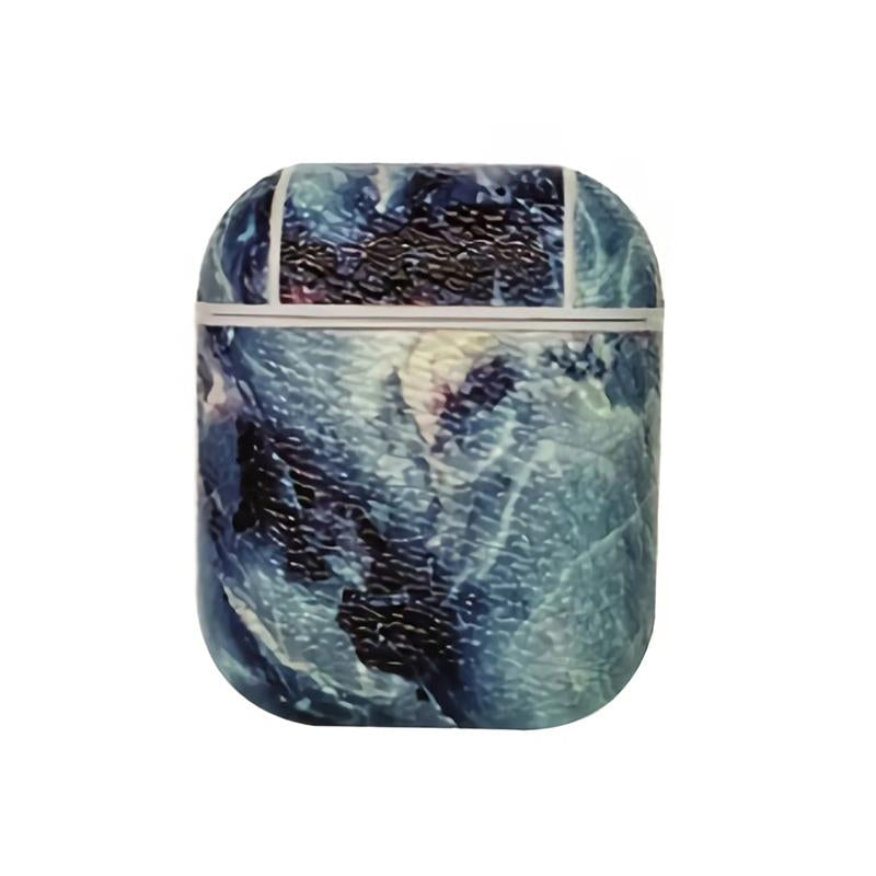 Marble And Light Line PU Leather Protective Case Cover For Apple Airpods