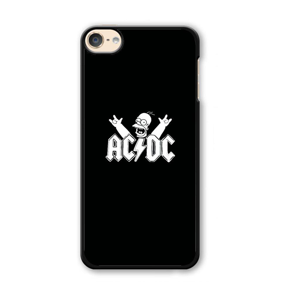 AC DC Logo Simpson Black And White iPod Touch 6 Case - Ezzystore