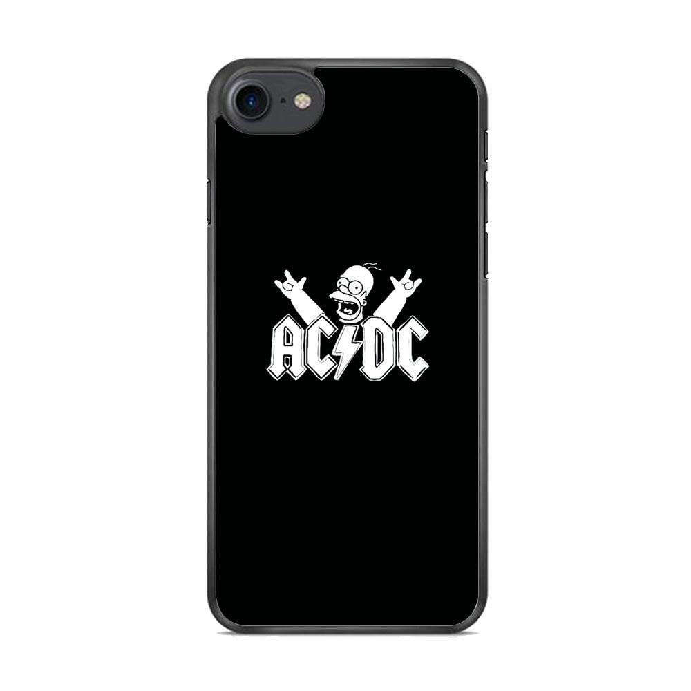 AC DC Logo Simpson Black And White iPhone 7 Case - ezzyst