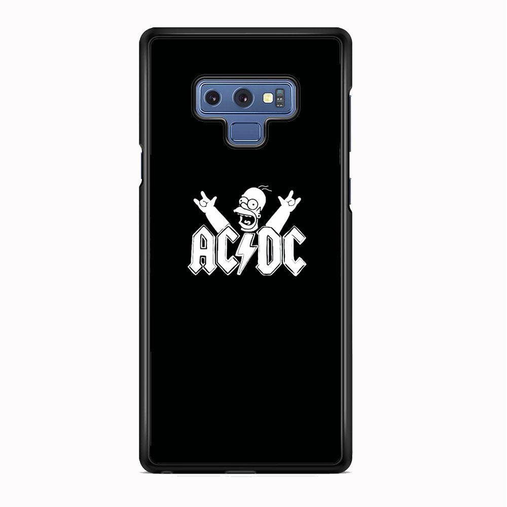 AC DC Logo Simpson Black And White Samsung Galaxy Note 9 Case - ezzyst
