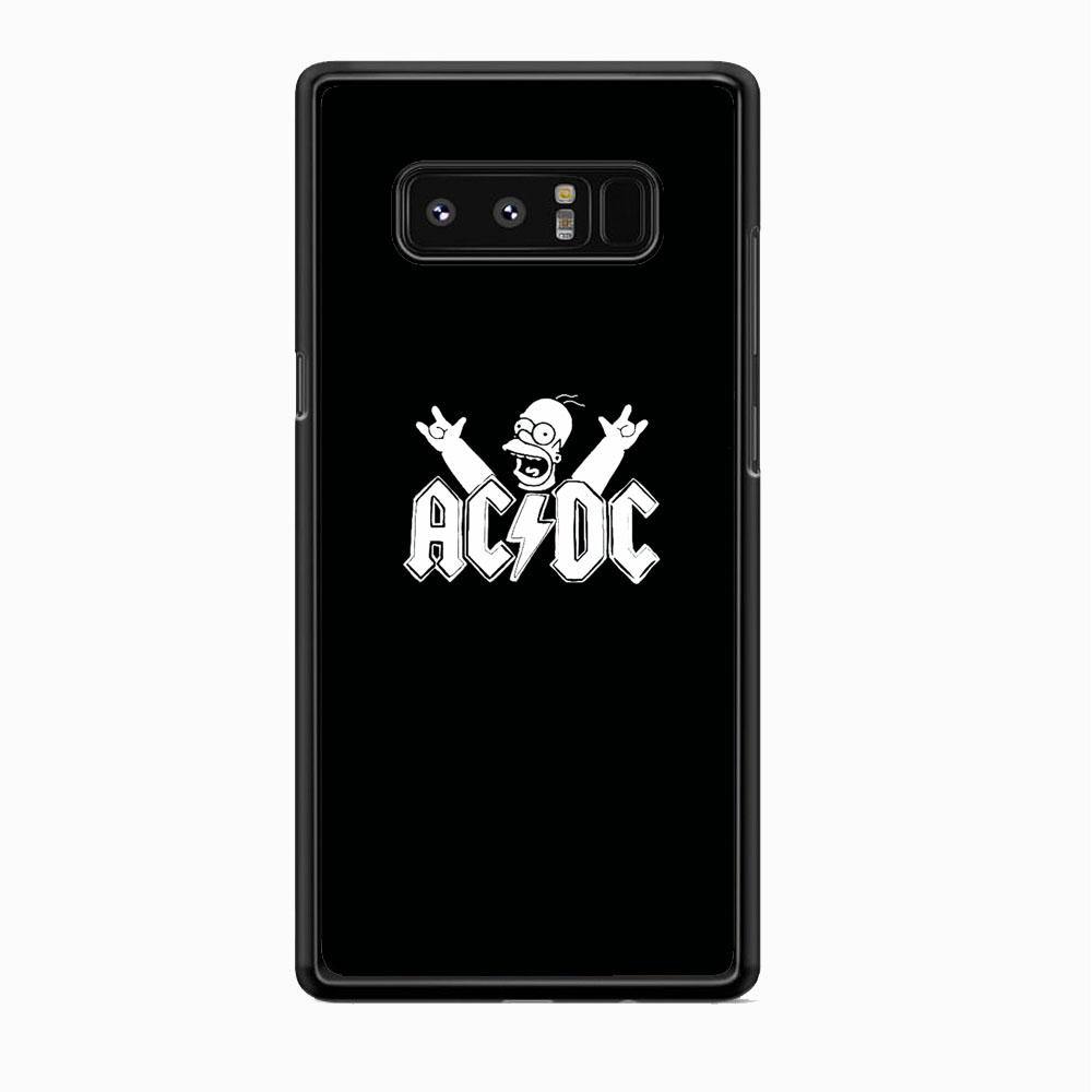 AC DC Logo Simpson Black And White Samsung Galaxy Note 8 Case - ezzyst