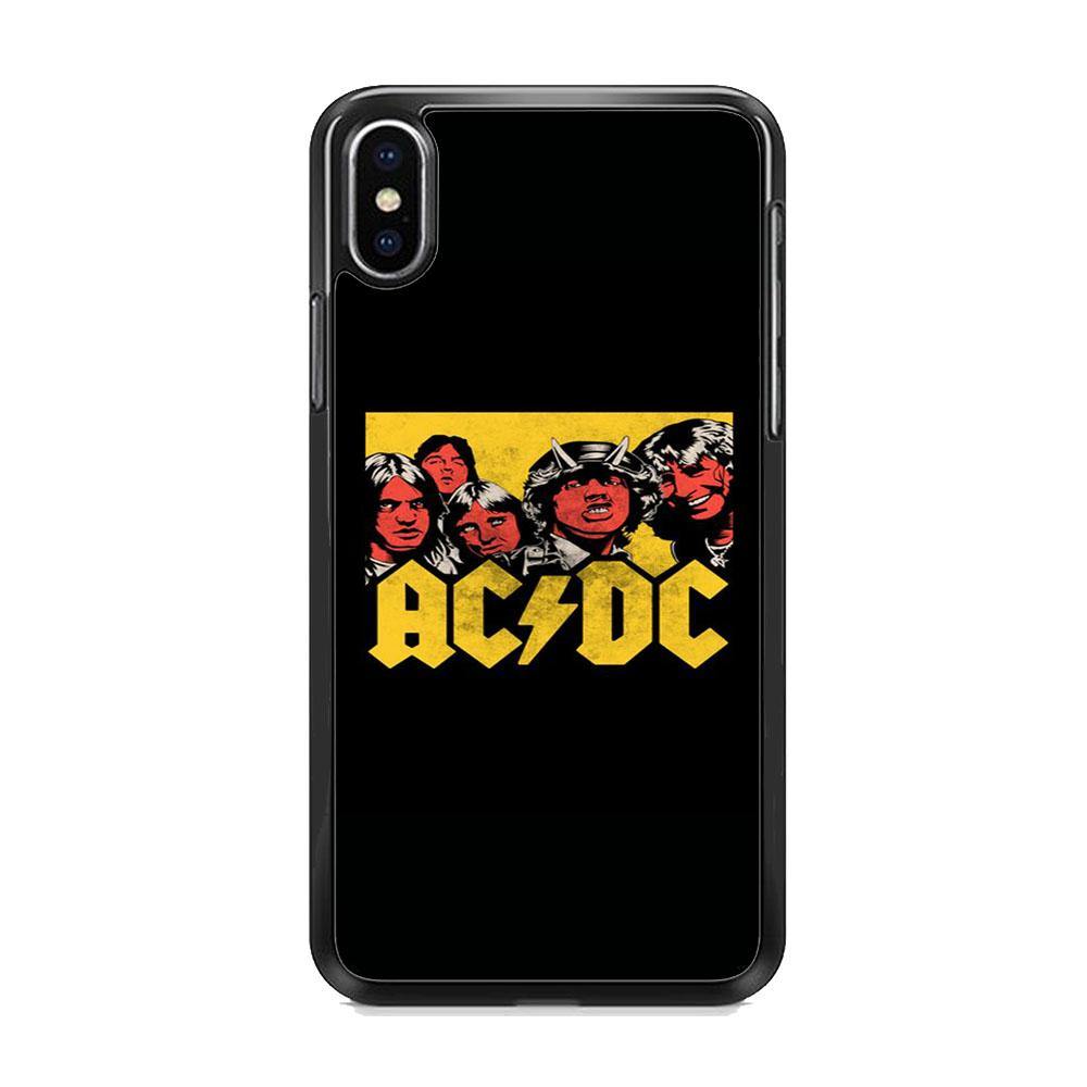 AC DC Player Cartoon Logo iPhone X Case - ezzyst