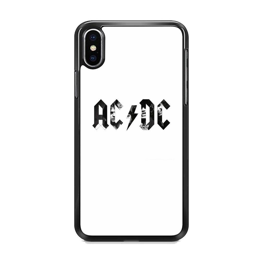 AC DC White Picture Logo iPhone Xs Max Case - ezzyst
