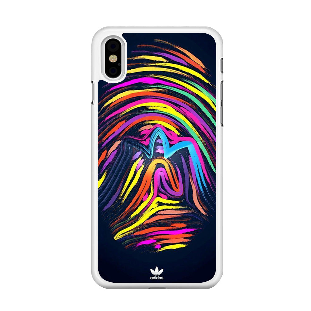 Adidas Rainbow Finger Print iPhone Xs Case