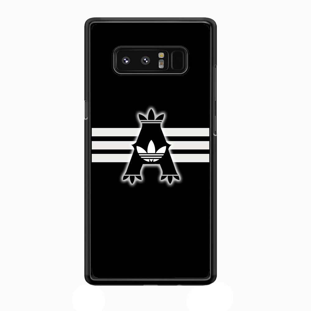 Adidas Royal Black Logo Stripe Samsung Galaxy Note 8 Case