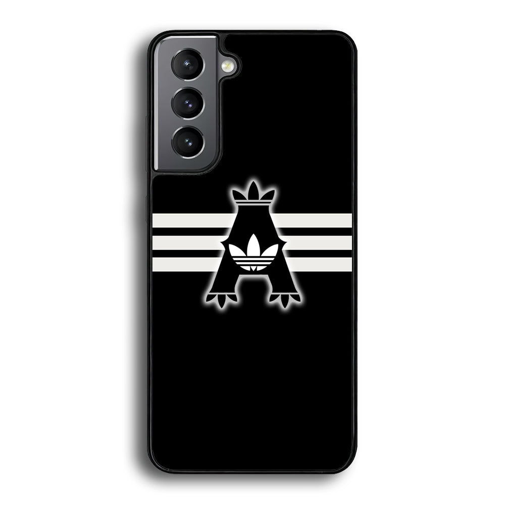 Adidas Royal Black Logo Stripe Samsung Galaxy S21 Plus Case
