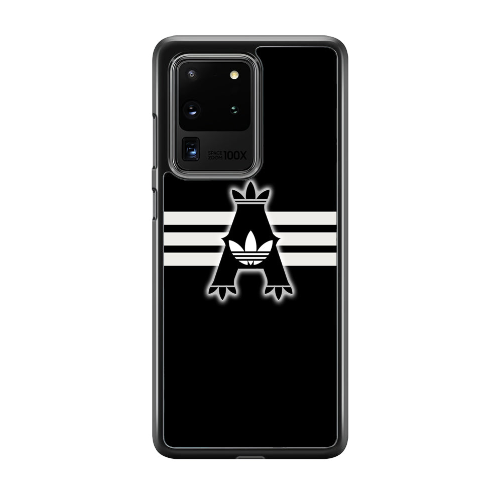 Adidas Royal Black Logo Stripe Samsung Galaxy S20 Ultra Case