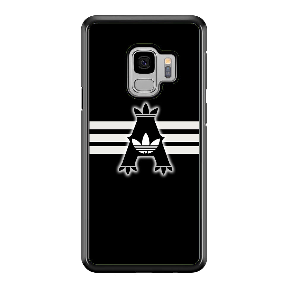 Adidas Royal Black Logo Stripe Samsung Galaxy S9 Case