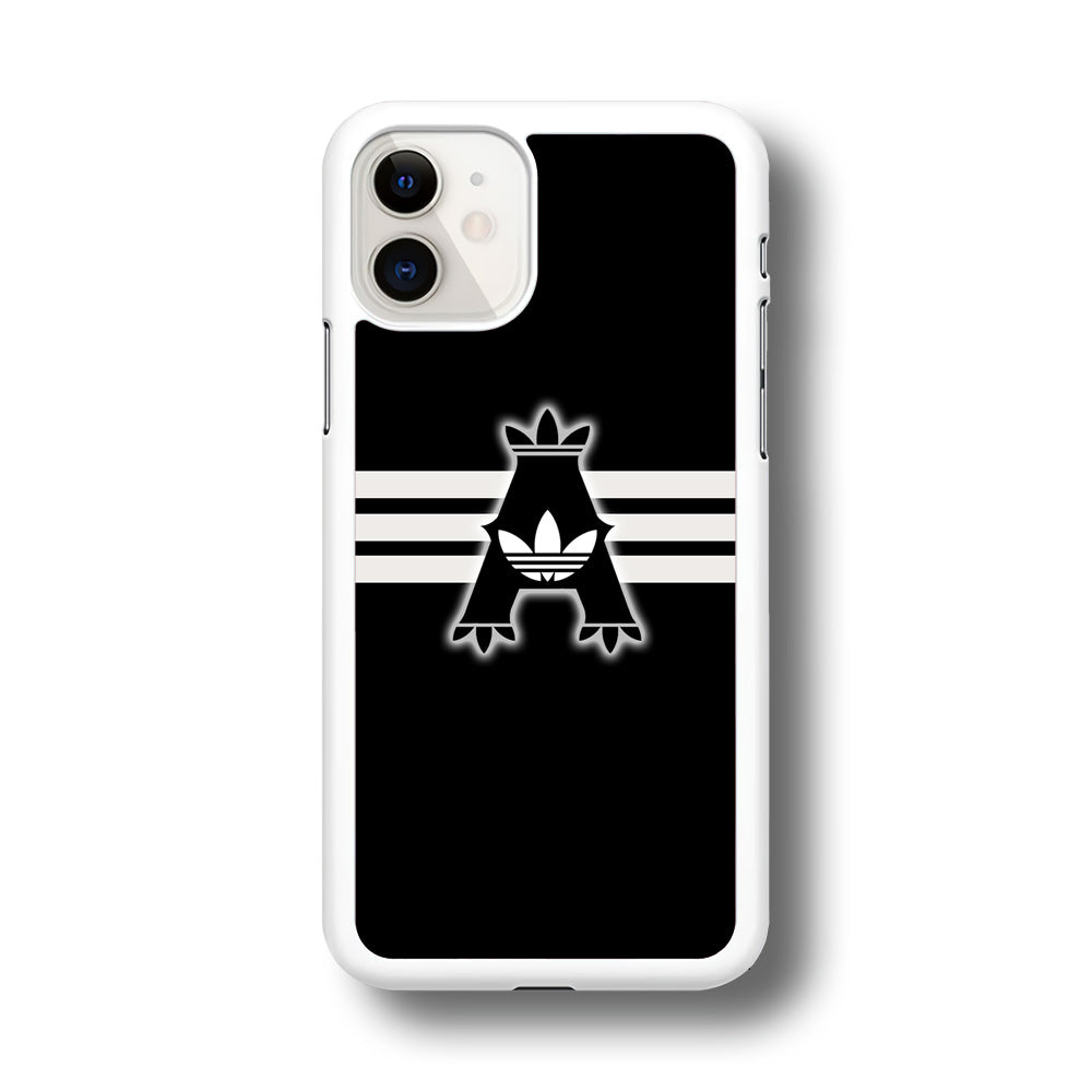 Adidas Royal Black Logo Stripe iPhone 11 Case