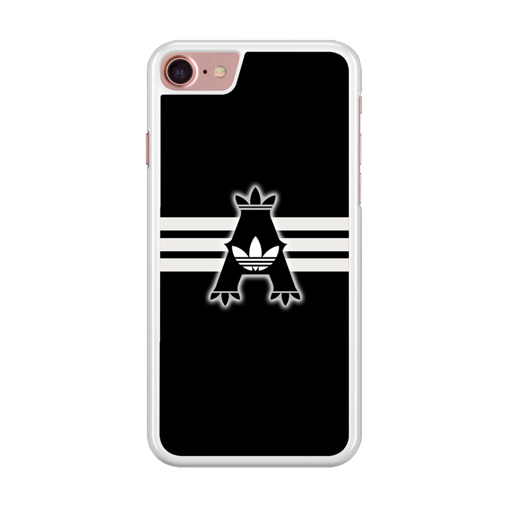 Adidas Royal Black Logo Stripe iPhone 8 Case