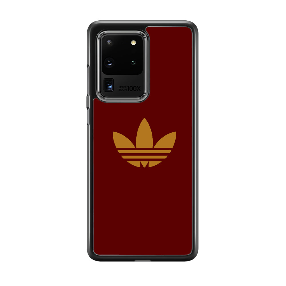 Adidas Simple Maroon Gold Samsung Galaxy S20 Ultra Case