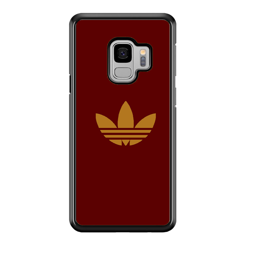 Adidas Simple Maroon Gold Samsung Galaxy S9 Case
