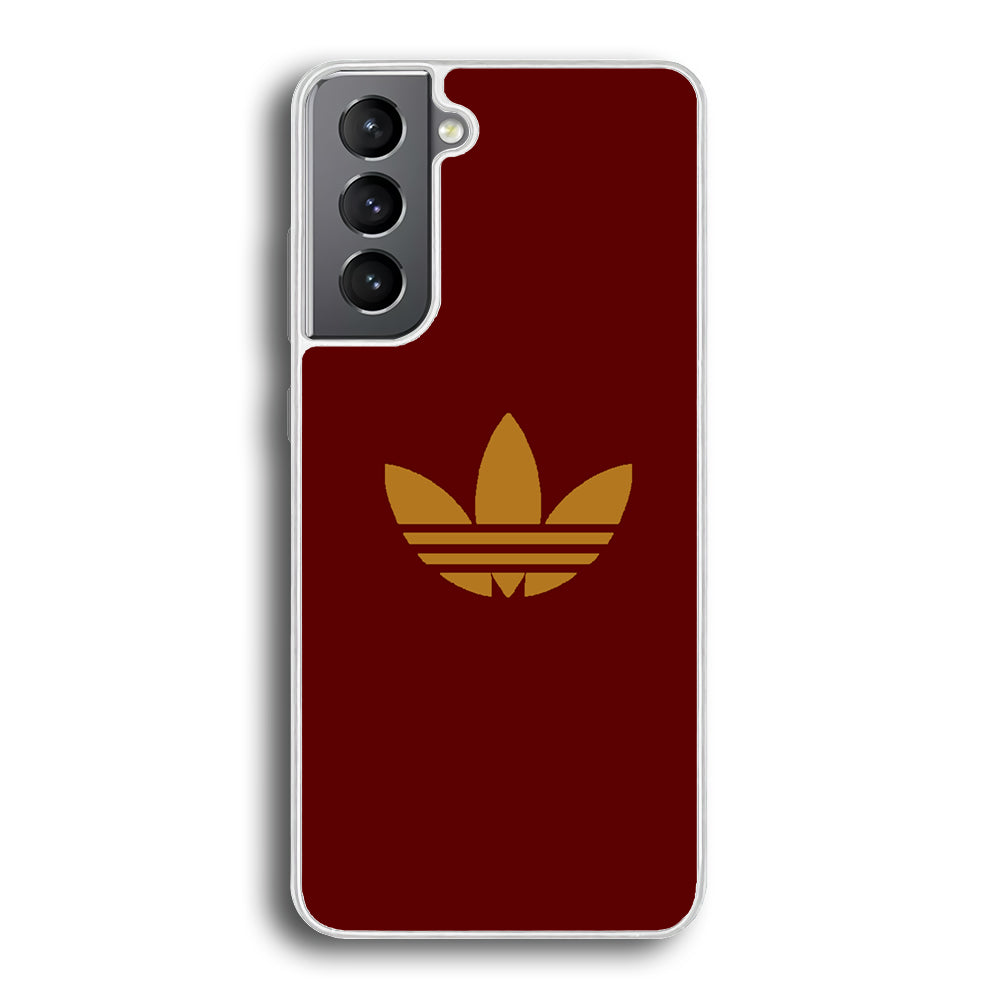 Adidas Simple Maroon Gold Samsung Galaxy S21 Plus Case