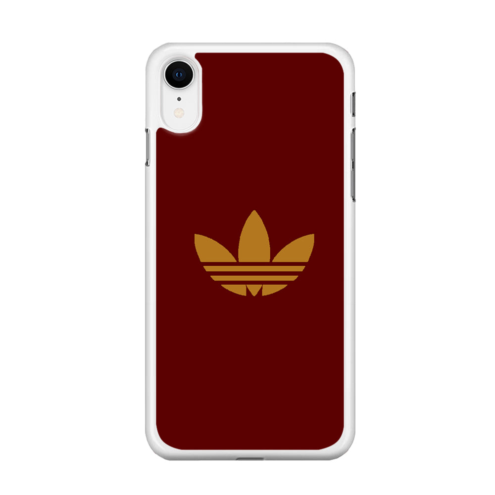 Adidas Simple Maroon Gold iPhone XR Case