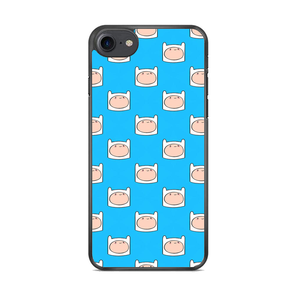 Adventure Time Finn Head Doodle Blue iPhone 8 Case