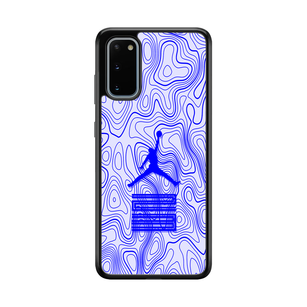 Air Jordan Bluish Topographical Samsung Galaxy S20 Case