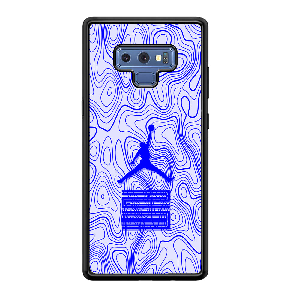 Air Jordan Bluish Topographical Samsung Galaxy Note 9 Case