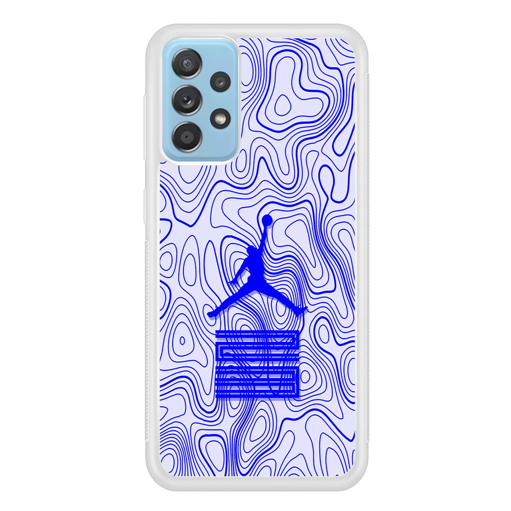 Air Jordan Bluish Topographical Samsung Galaxy A52 Case