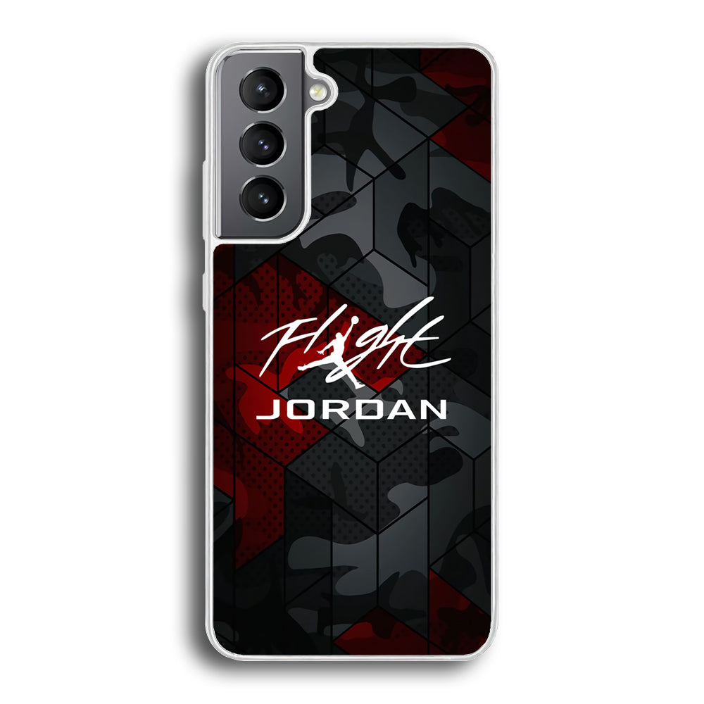 Air Jordan Camo Grey Pattern Samsung Galaxy S21 Plus Case