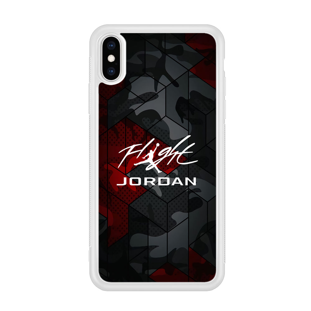 Air Jordan Camo Grey Pattern iPhone XS Case