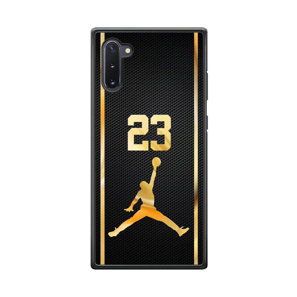 Air Jordan Carbon Stripe Gold Samsung Galaxy Note 10 Case