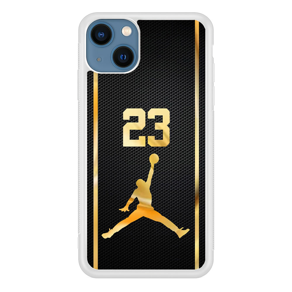 Air Jordan Carbon Stripe Gold iPhone 13 Case