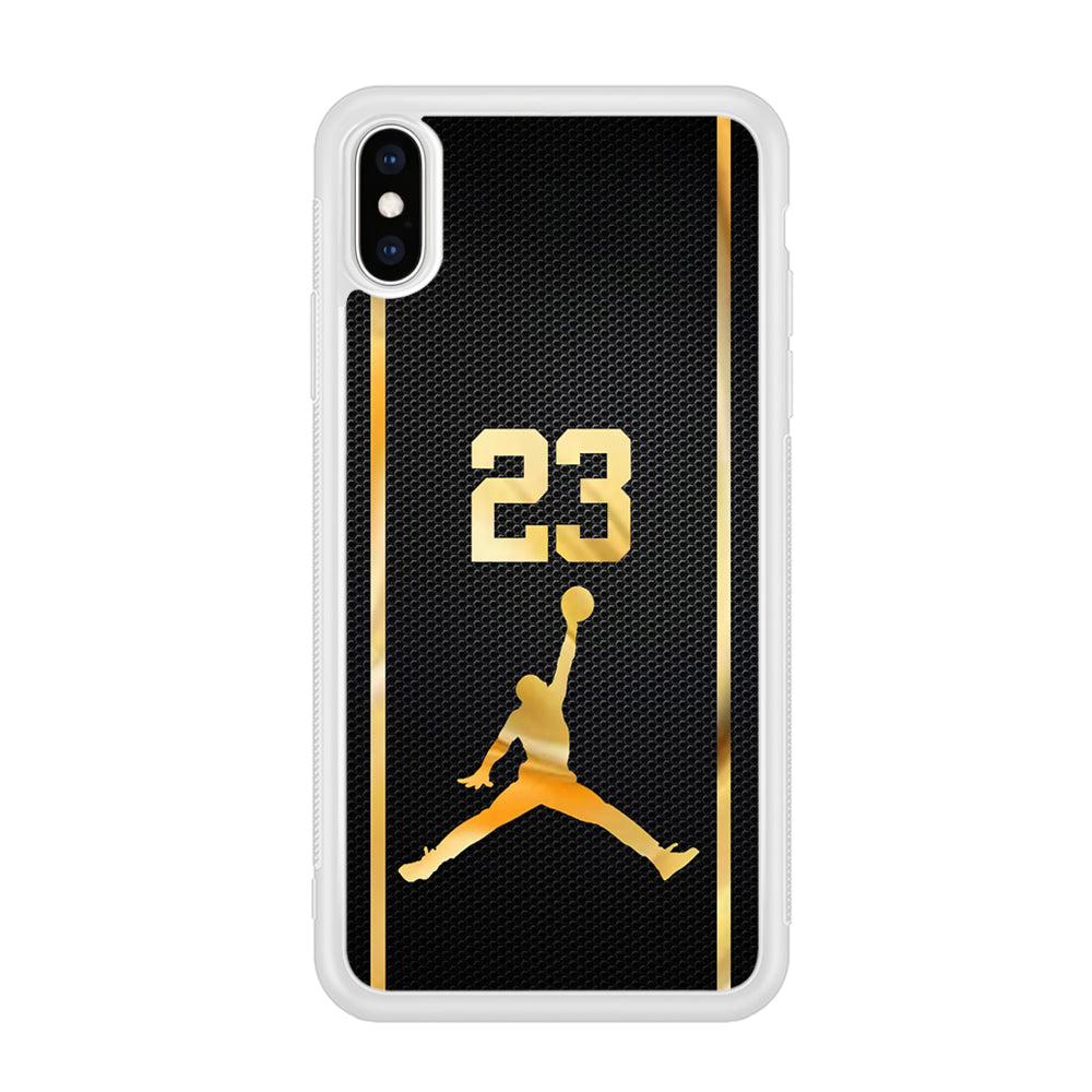 Air Jordan Carbon Stripe Gold iPhone XS Case