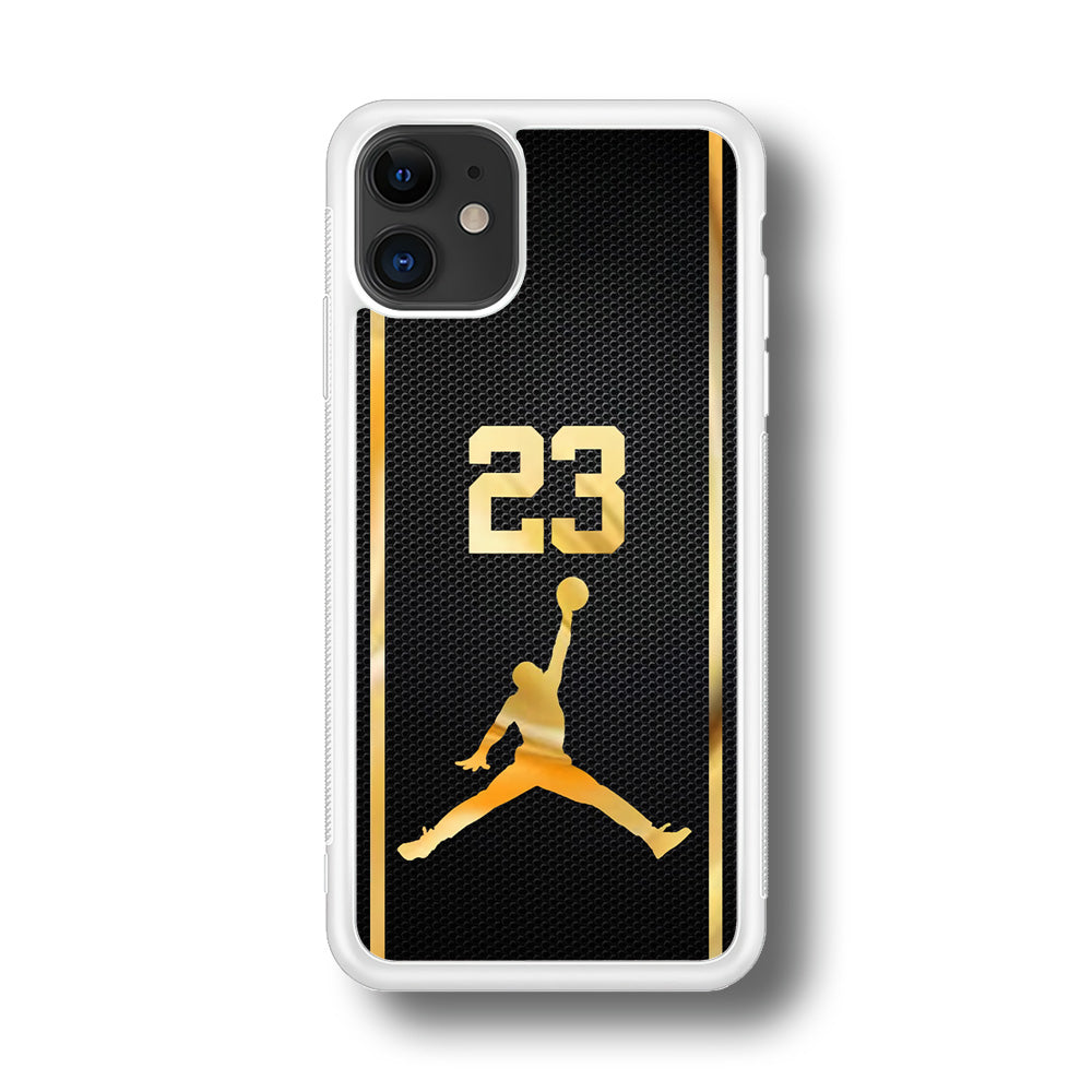 Air Jordan Carbon Stripe Gold iPhone 11 Case