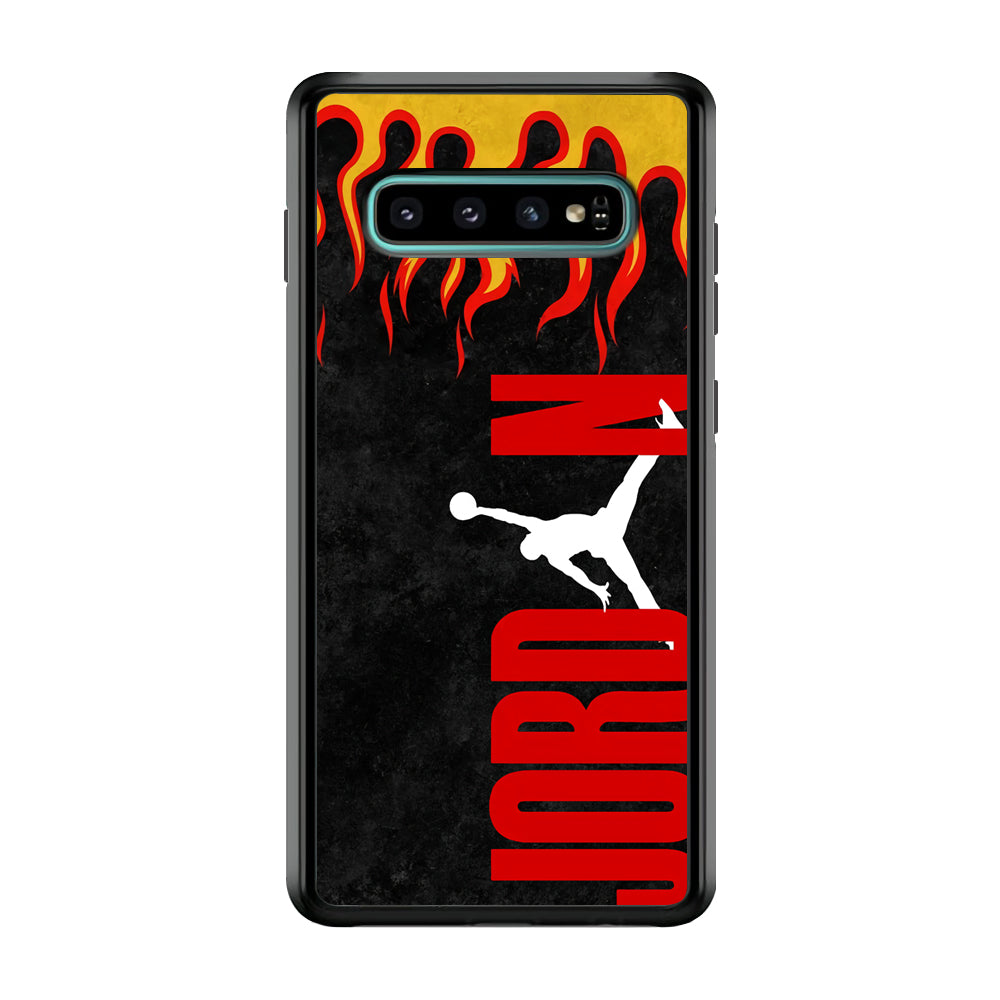 Air Jordan Flame Fire Samsung Galaxy S10 Case