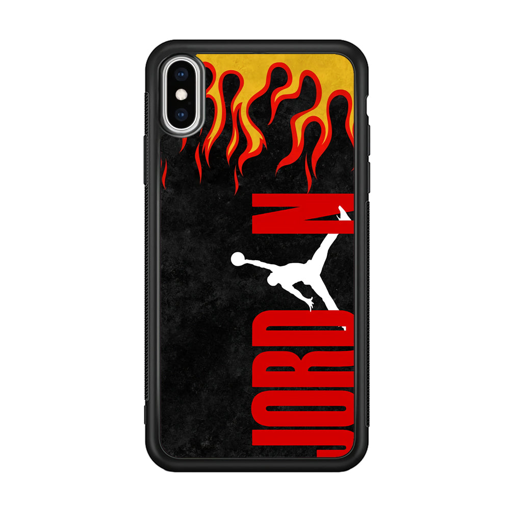 Air Jordan Flame Fire iPhone XS Case
