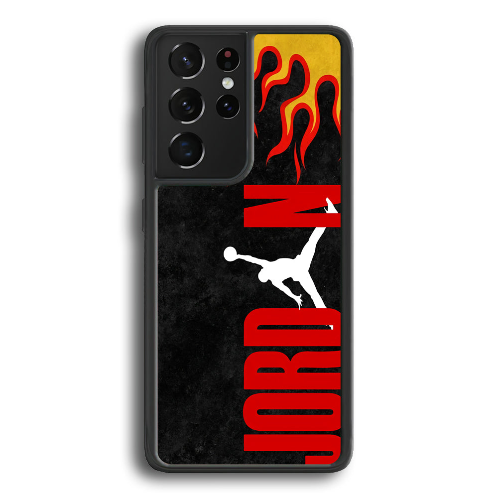 Air Jordan Flame Fire Samsung Galaxy S21 Ultra Case - Ezzystore