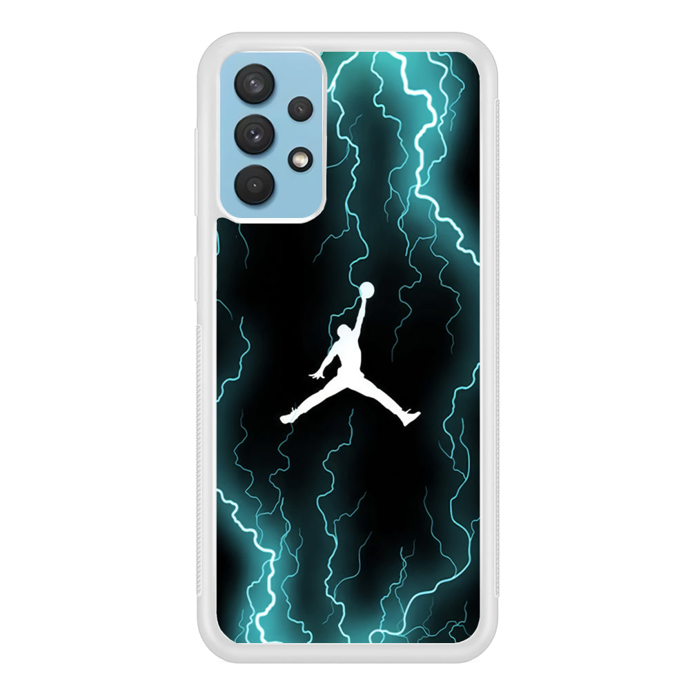Air Jordan Lightning Pattern Samsung Galaxy A32 Case