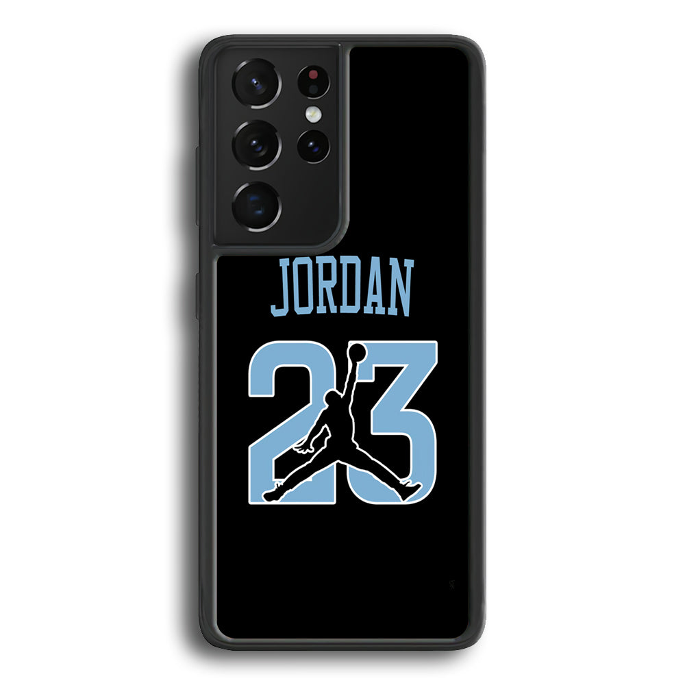 Air Jordan Number Icon Sky Blue Samsung Galaxy S21 Ultra Case - Ezzystore