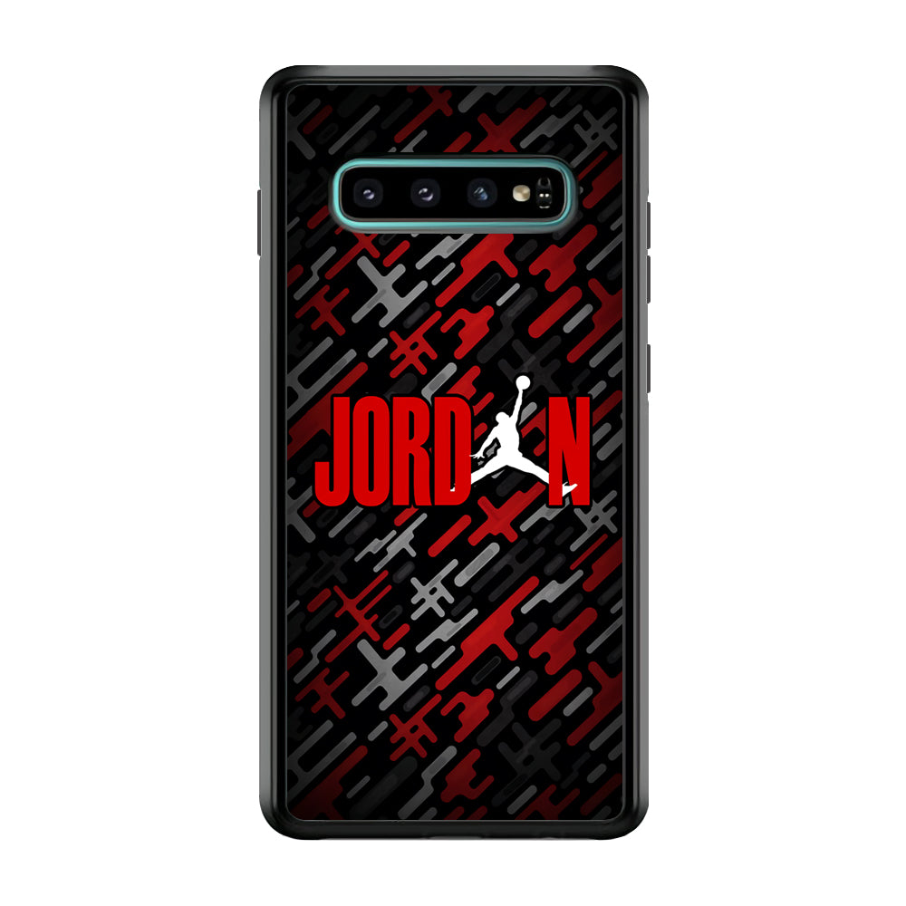 Air Jordan Red Shape Abstract Samsung Galaxy S10 Plus Case