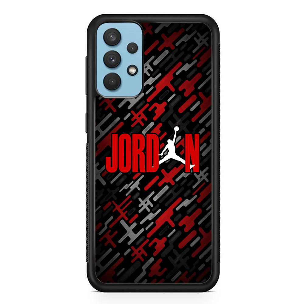 Air Jordan Red Shape Abstract Samsung Galaxy A32 Case