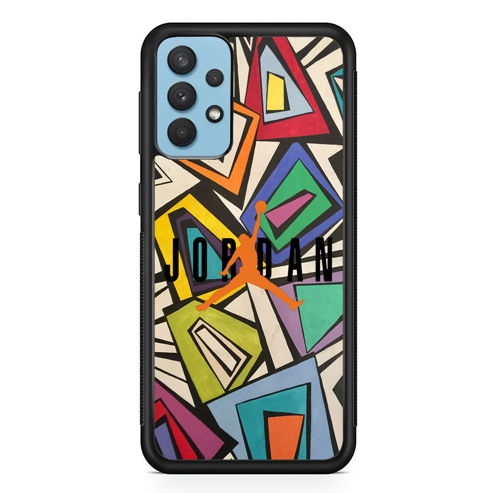 Air Jordan Retro Shape Abstract Samsung Galaxy A32 Case