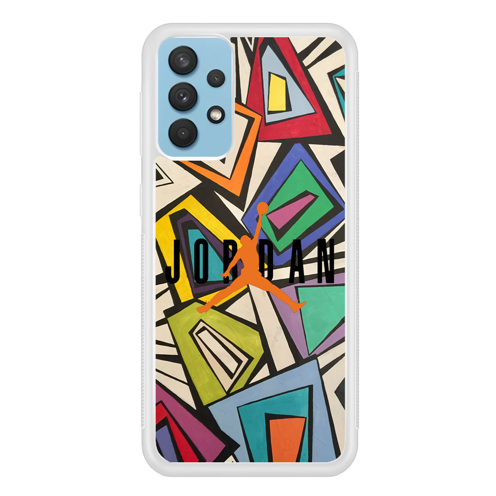 Air Jordan Retro Shape Abstract Samsung Galaxy A32 Case
