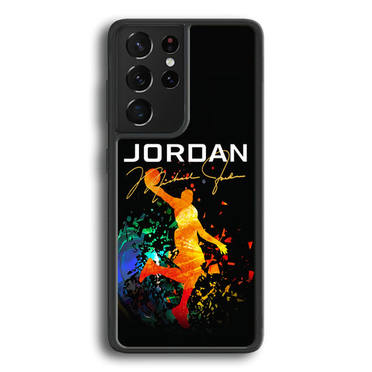 Air Jordan Slam Dunk Style Signature Samsung Galaxy S21 Ultra Case - Ezzystore
