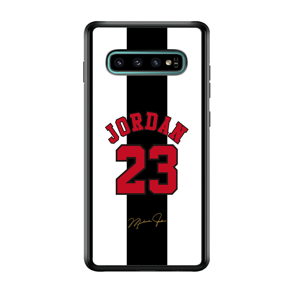 Air Jordan Stripe Black Number Samsung Galaxy S10 Plus Case