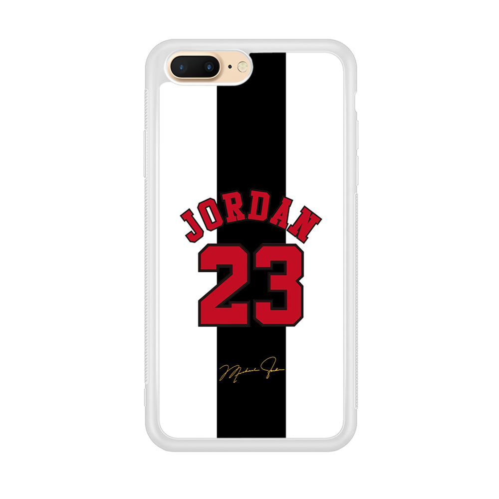 Air Jordan Stripe Black Number iPhone 8 Plus Case